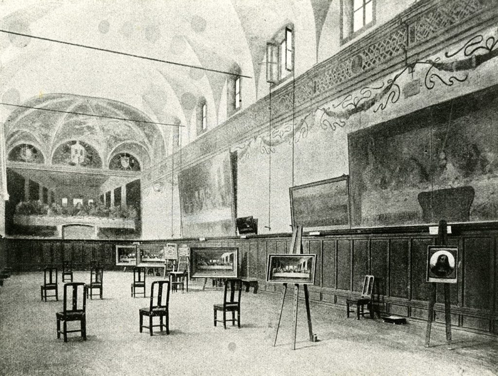 The refectory of Santa Maria delle Grazie set up in 1895