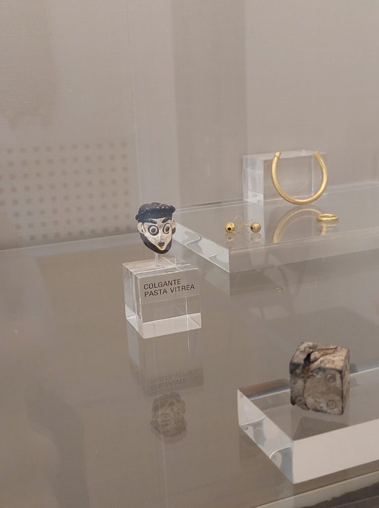 Archaeological small items in a museum