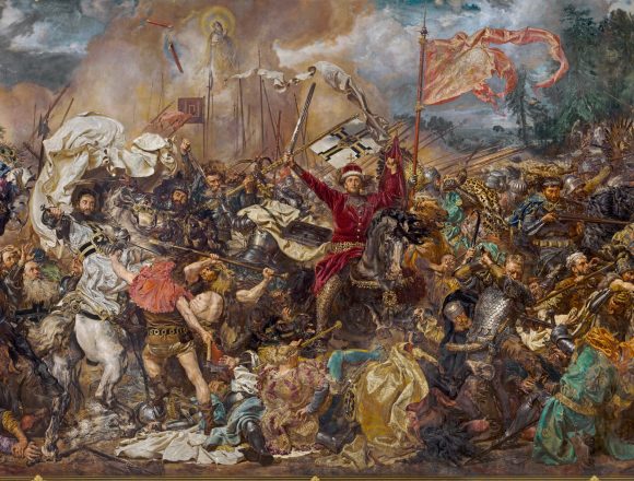 Oil painting of Jan Matejko of the battle of Grunwald