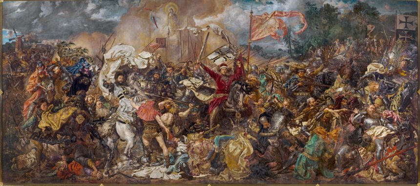 Oil painting of Jan Matejko of the battle of Grunwald